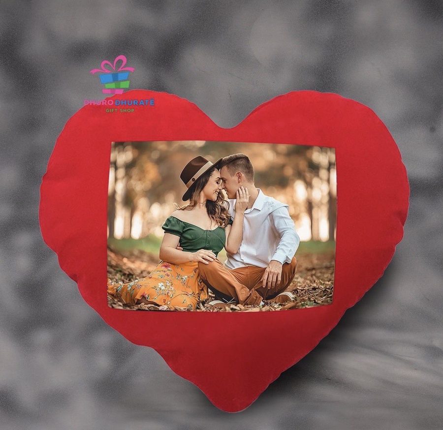 Jastëk me formë zemre me foto